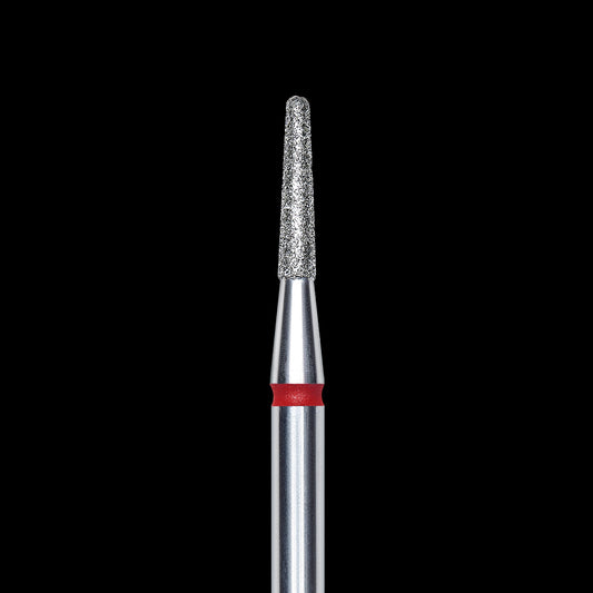 Staleks Diamond nail drill bit, "frustum", red, head diameter 1.8 mm/ working part 8 mm (divisible by 10)