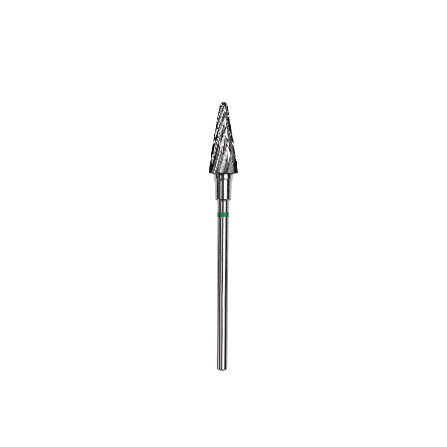 Staleks Carbide nail drill bit, "cone" green, head diameter 6 mm / working part 14 mm