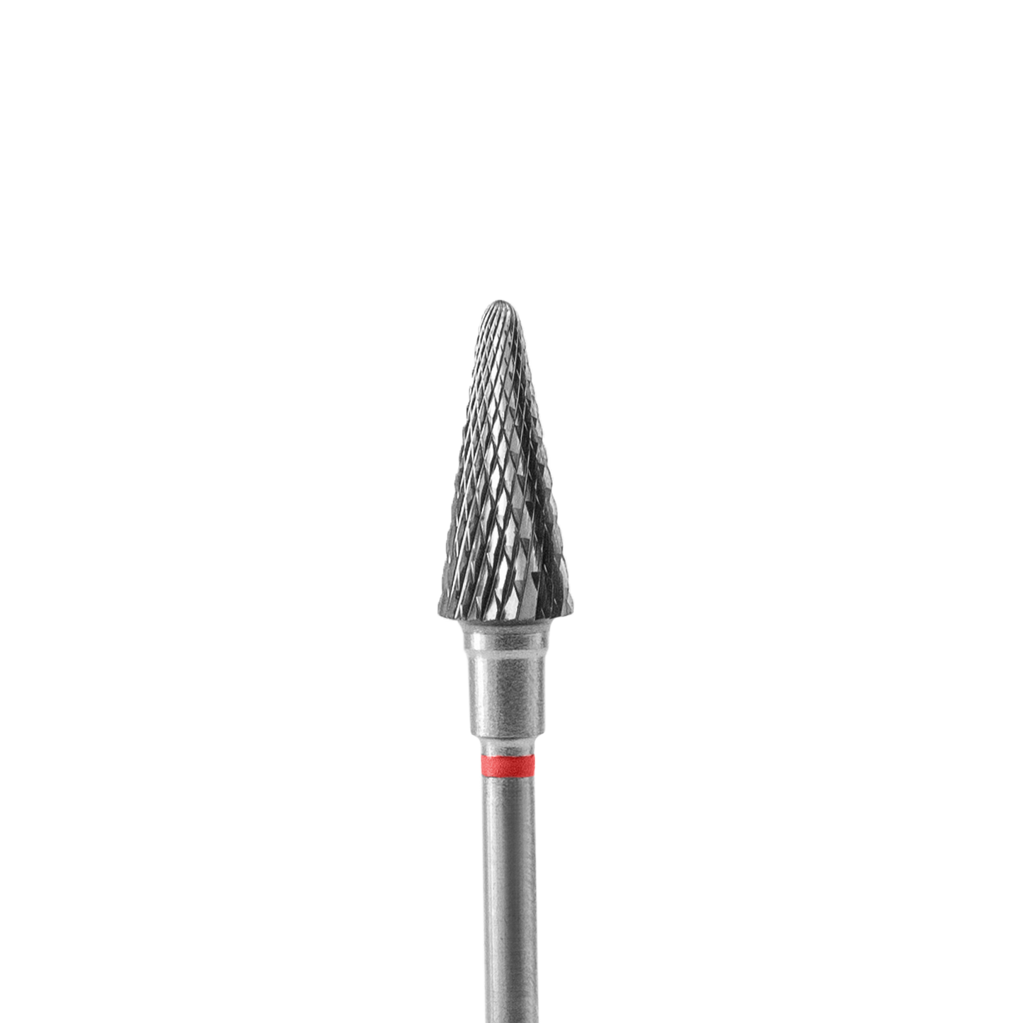 Staleks Carbide nail drill bit, "cone" red,  head diameter 6 mm / working part 14 mm