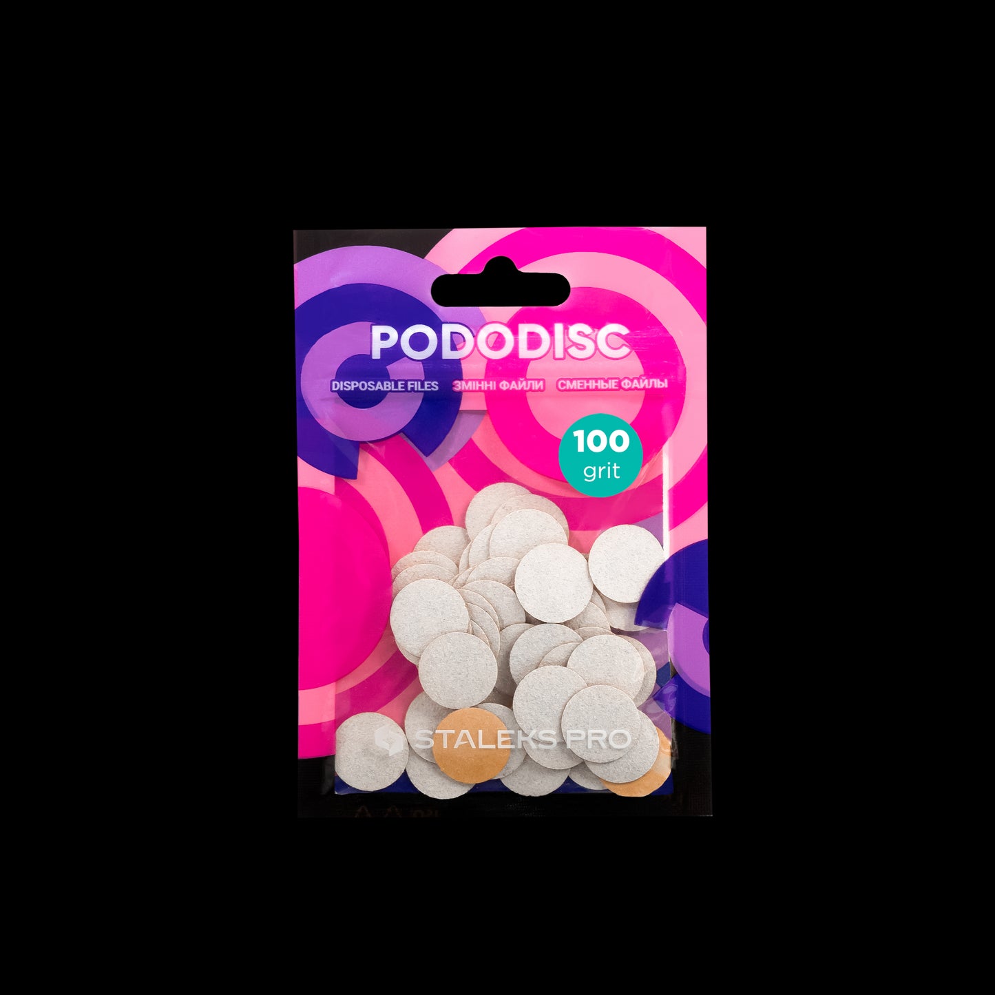 Staleks White refill pads for pedicure disc PODODISC STALEKS PRO S 100 grit (50 pc)