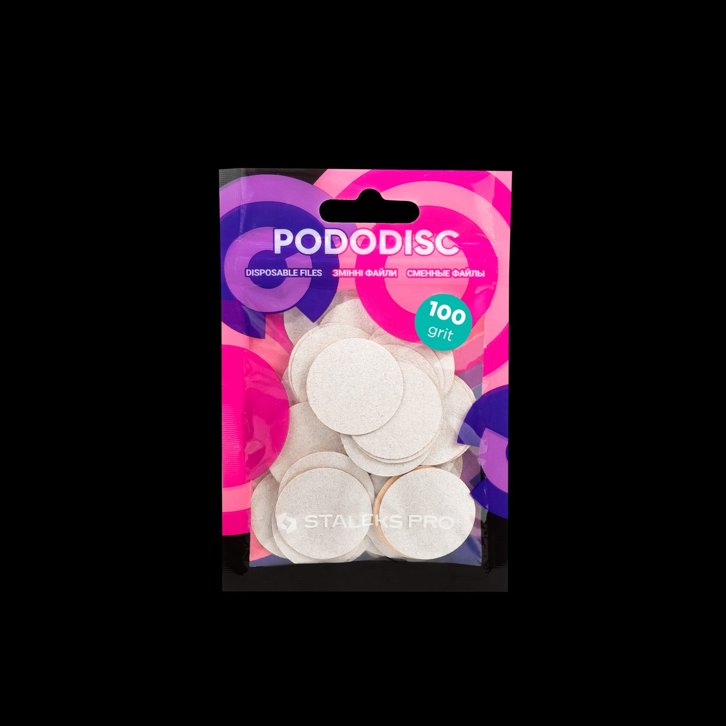 Staleks White refill pads for pedicure disc PODODISC STALEKS PRO L 100 grit (50 pc)