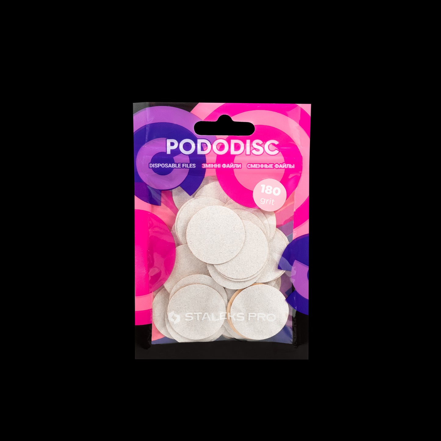 Staleks White refill pads for pedicure disc PODODISC STALEKS PRO L 180 grit (50 pc)