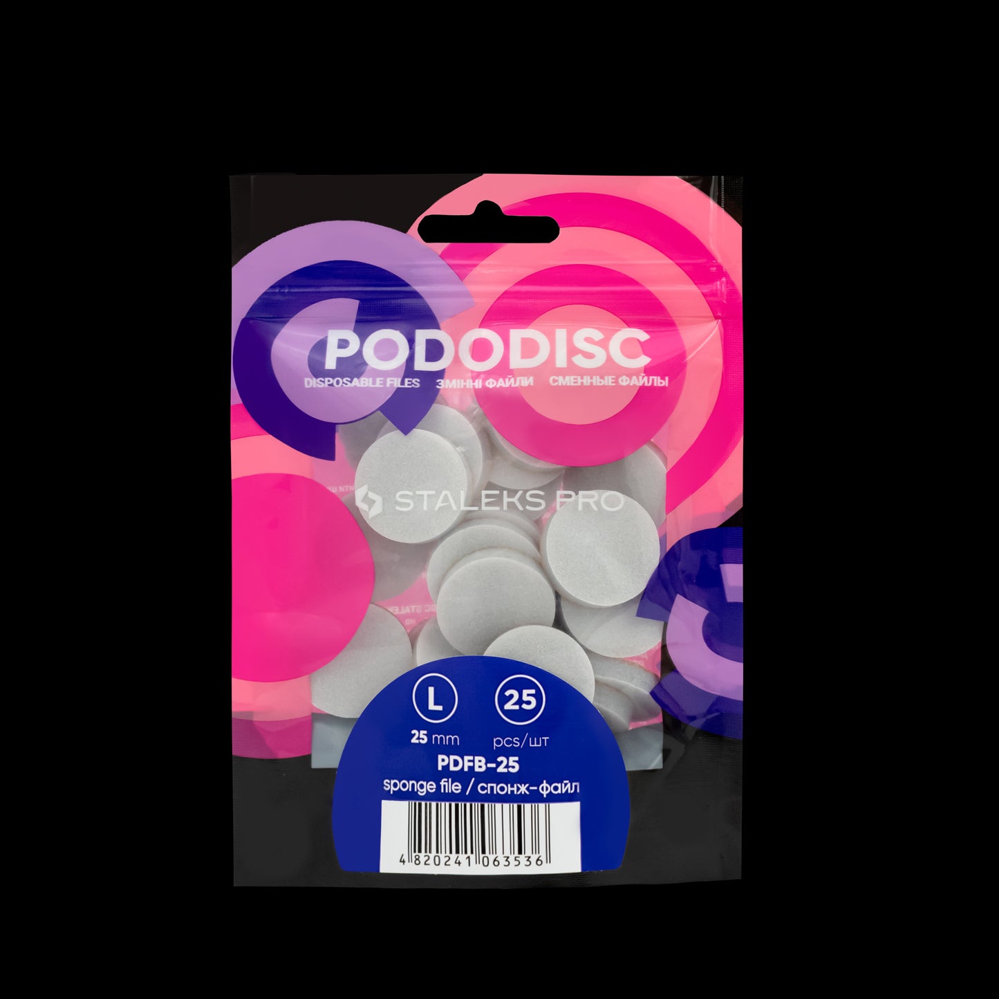 Staleks Disposable files-sponges for pedicure disc PODODISC STALEKS PRO L (25 pcs)